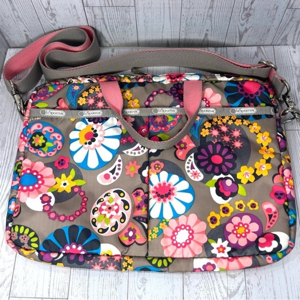 Le Sportsac Multicolor Floral Laptop Bag